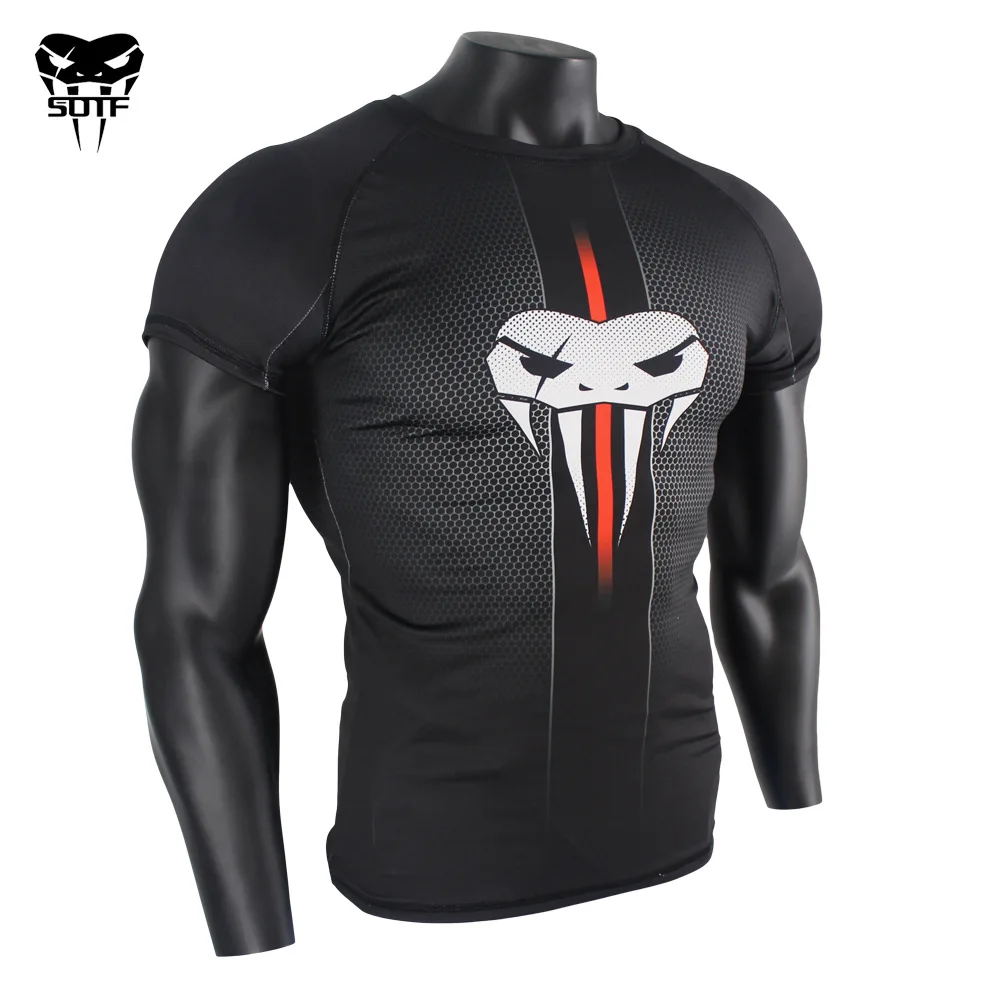 Боксерская тренировочная футболка для MMA Rashguard муай тай Велоспорт спортзал