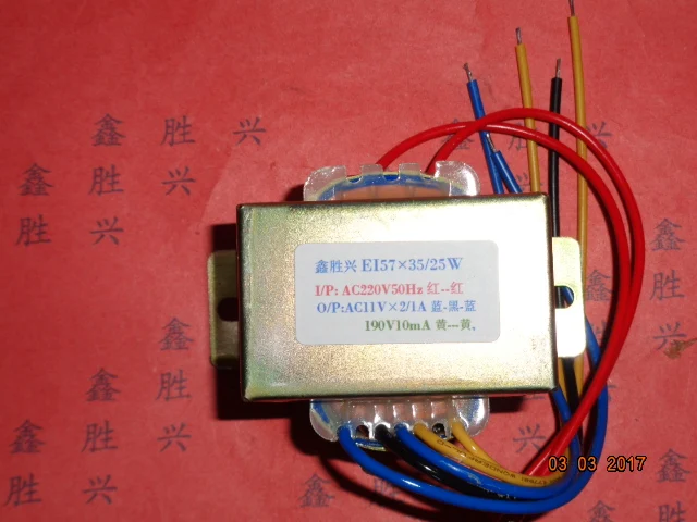 11V 0 1A 190V 10mA трансформатор 220V вход 25VA EI57 * 35 водонагреватель для WR