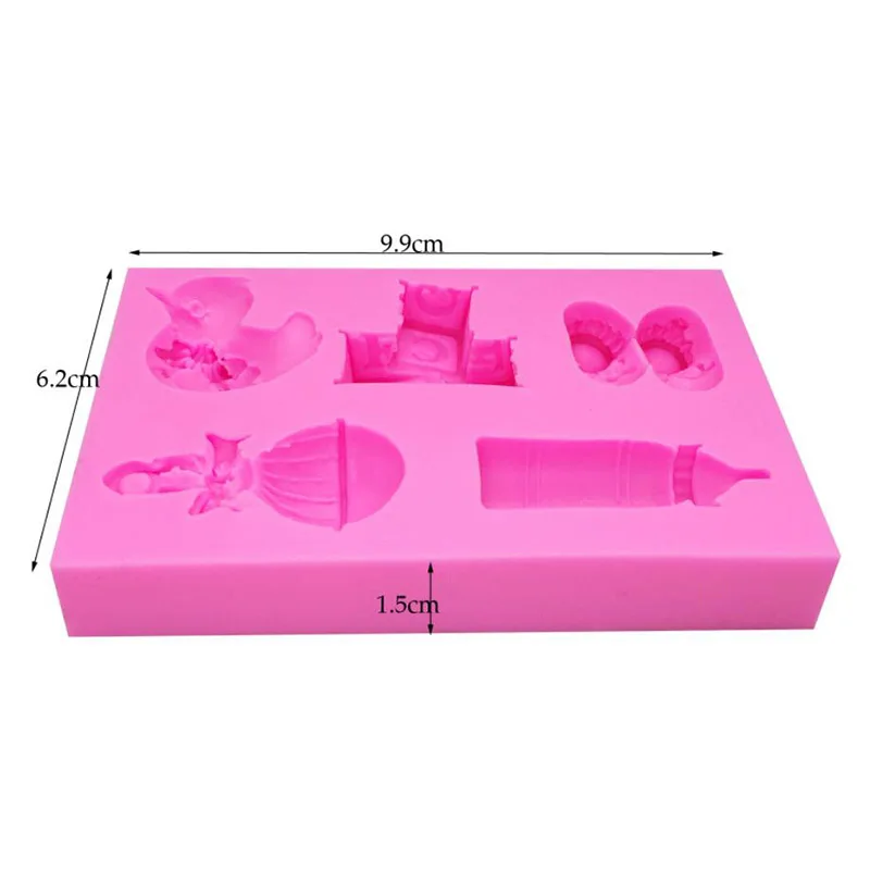 1 шт. силиконовая форма в виде бутылки для детской обуви|Формы тортов| |