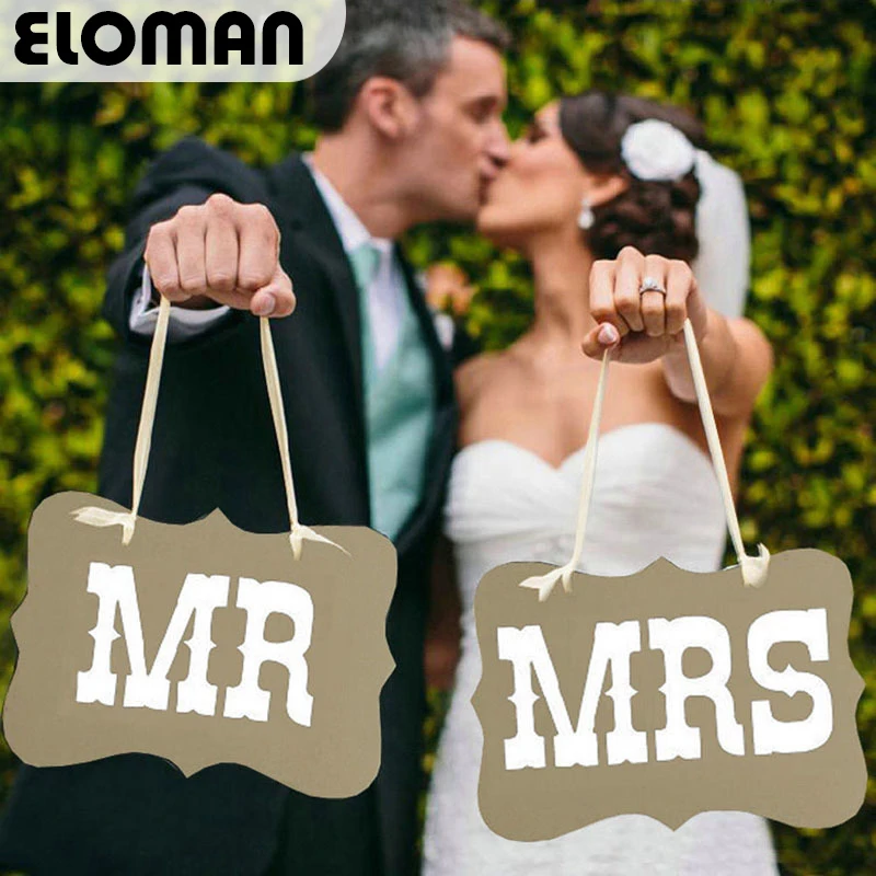 ELOMAN свадебные декорации Mr & Mrs указатели стула для свадебной вечеринки товары