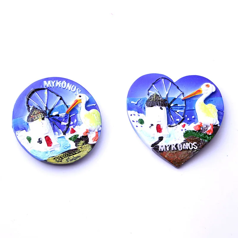 Полимерный магнит на холодильник Mykonos туристическая дорожная искусственная