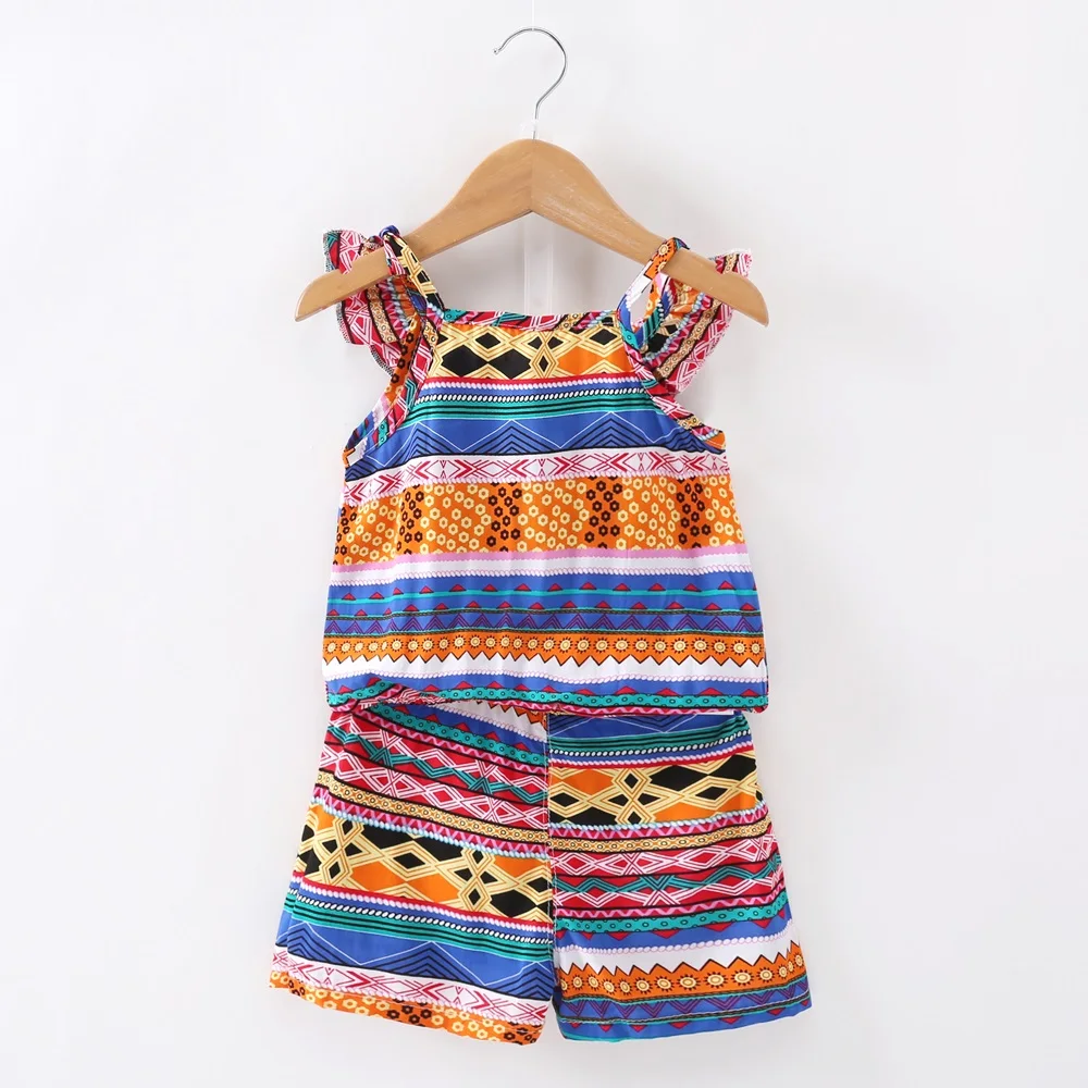 Новинка одежда для маленьких девочек повседневный комплект одежды летний костюм