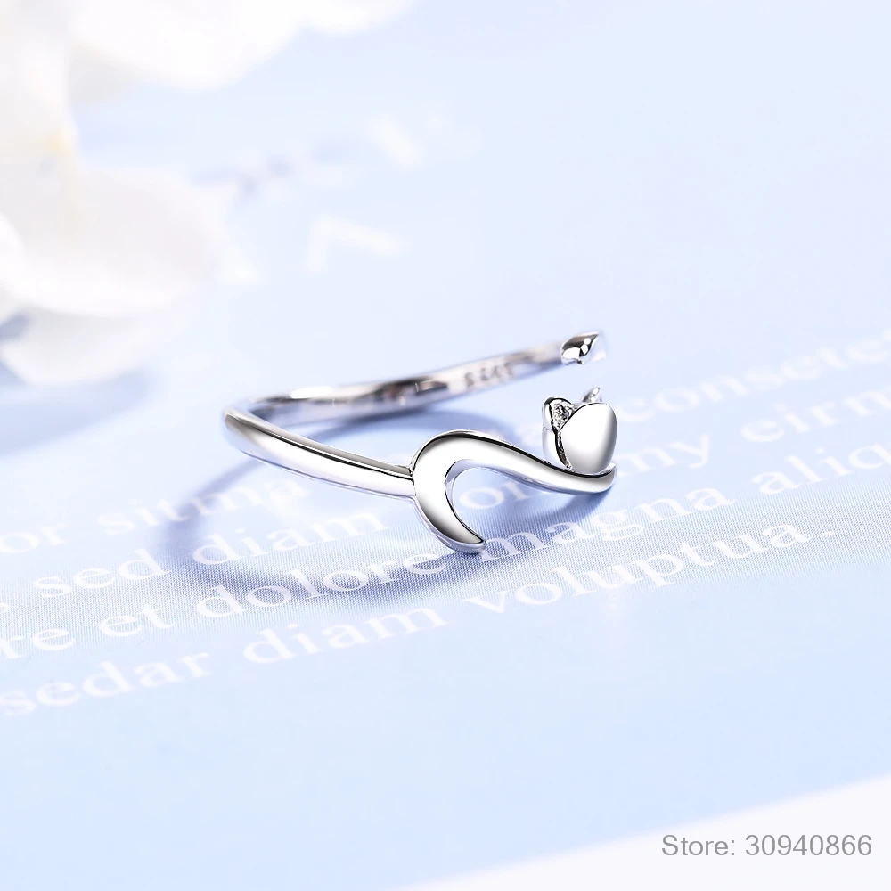 Женское кольцо из серебра 100% пробы с длинным хвостом|Кольца| |