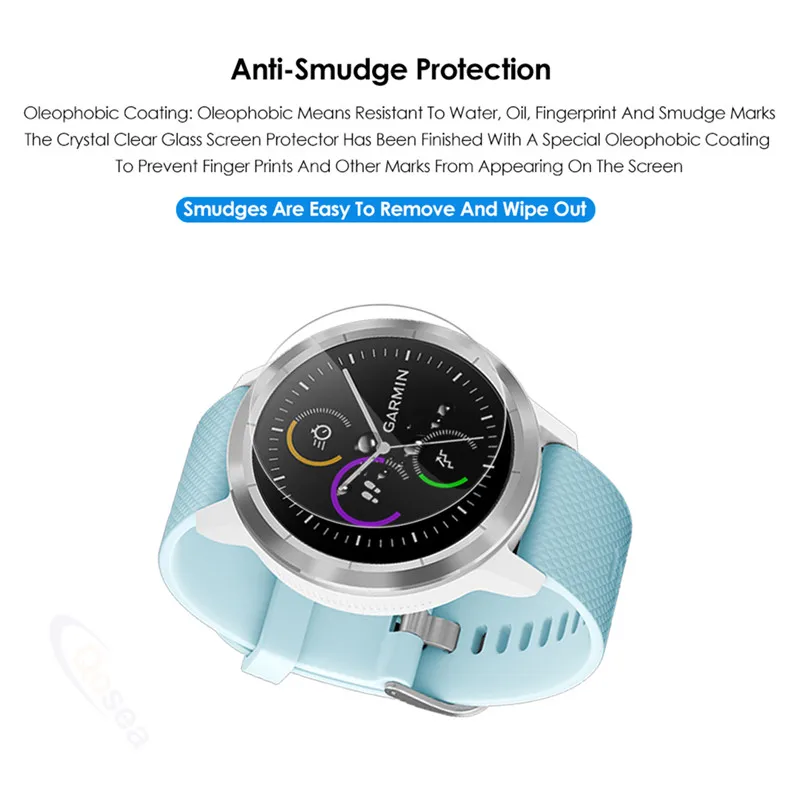 Закаленное стекло Qosea для Garmin Vivoactive Trainer 3 ультратонкая Взрывозащищенная пленка