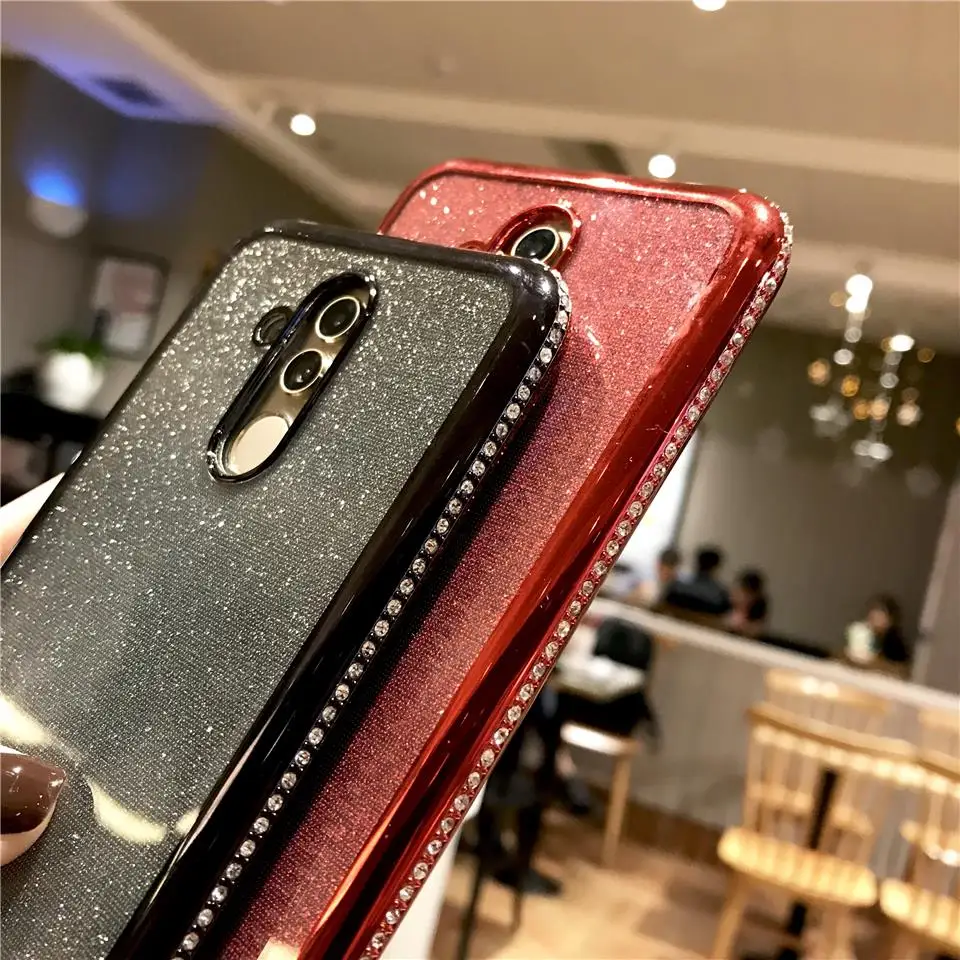 Алмазный чехол для Huawei Mate 20 Pro блестящий 10 Lite P30 P20 Nova 4 3 Honor 8X Samsung S10 S10E E S9 S8 Plus| |