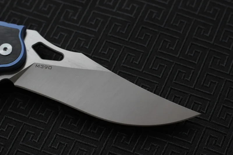 Складной нож ластик MIKER лезвие M390 CF + титановая ручка походные охотничьи