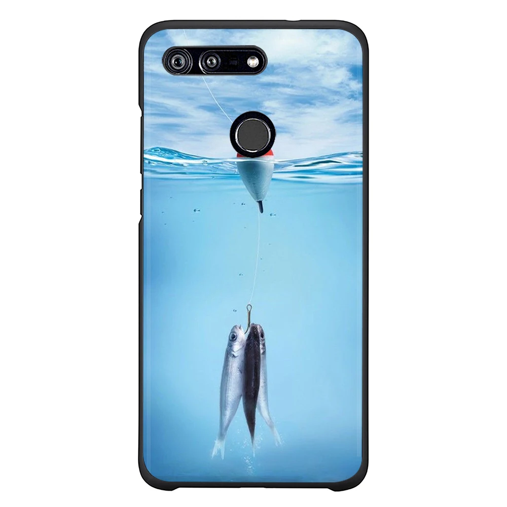 Black TPU Printed Cover for Honor 10 Case Soft Phone 8x 7a Pro 7c Casa Back |