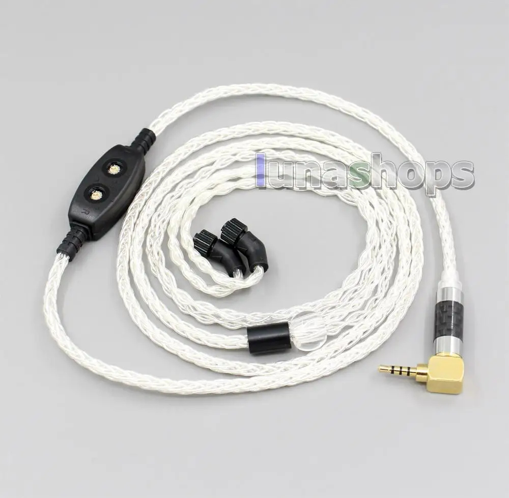 LN006404 8 ядер 99% чисто Серебристые наушники кабель для AKR03 Roxxane JH аудио JH24 Layla Angie AK380 AK240