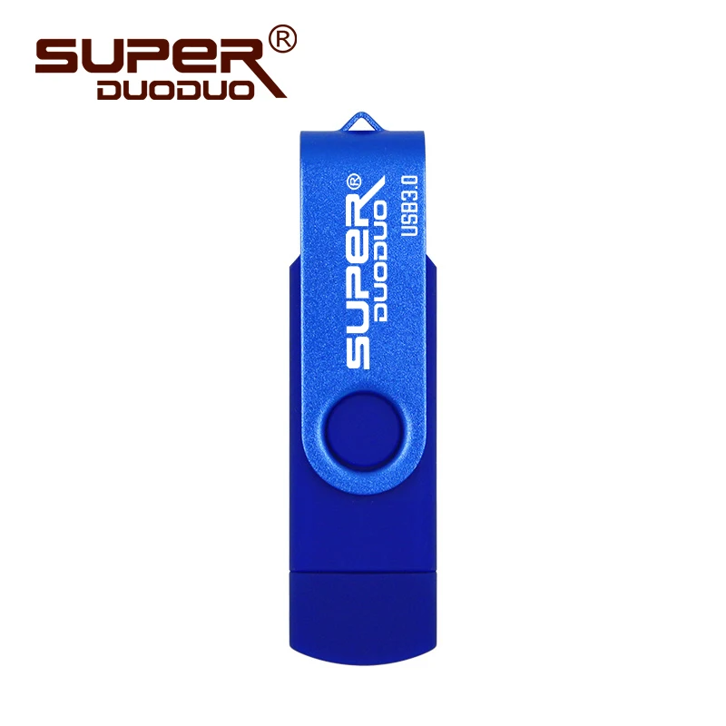 Горячая Распродажа otg флеш-накопитель USB флэш-накопитель смартфон 16 Гб/32 ГБ/64 Гб/128 ГБ флеш-накопитель USB 3,0 u диск для смартфона - Цвет: BLUE