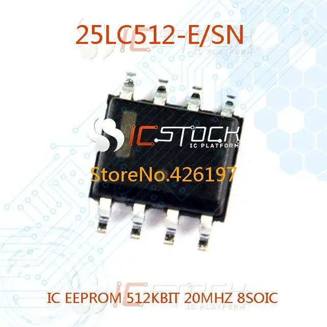 Бесплатная Доставка 25LC512-E/SN IC EEPROM 512 КБИТ 20 МГЦ 8 SOIC 25LC512-E 25LC512 3 ШТ. |