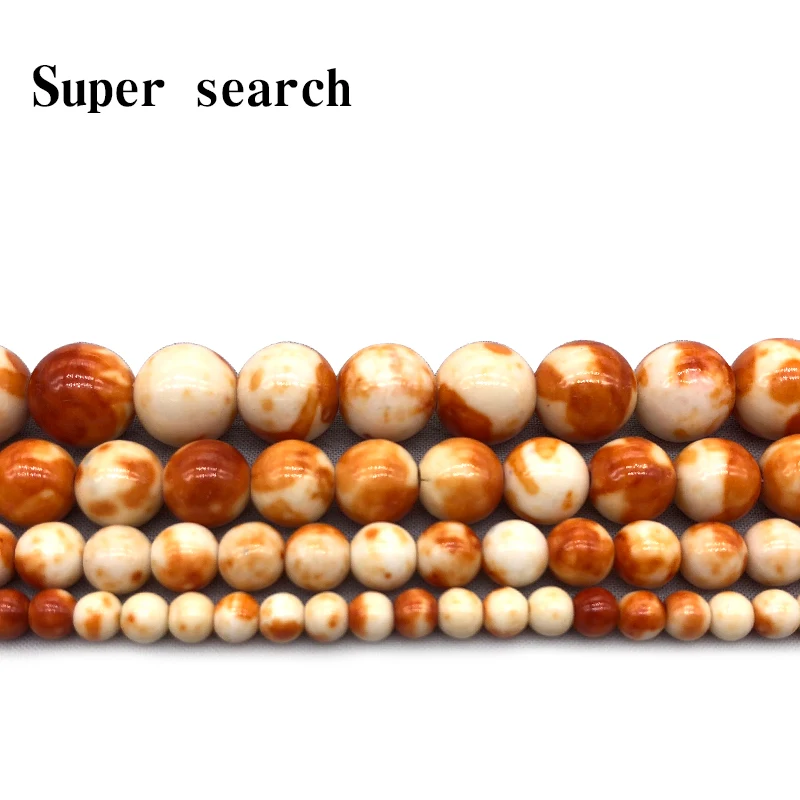 

Natural White Yellow Colorful rain stones Round Loose Beads 16" Strand 4 6 8 10MM Pick Size For Jewelry diy Bracelet Woman