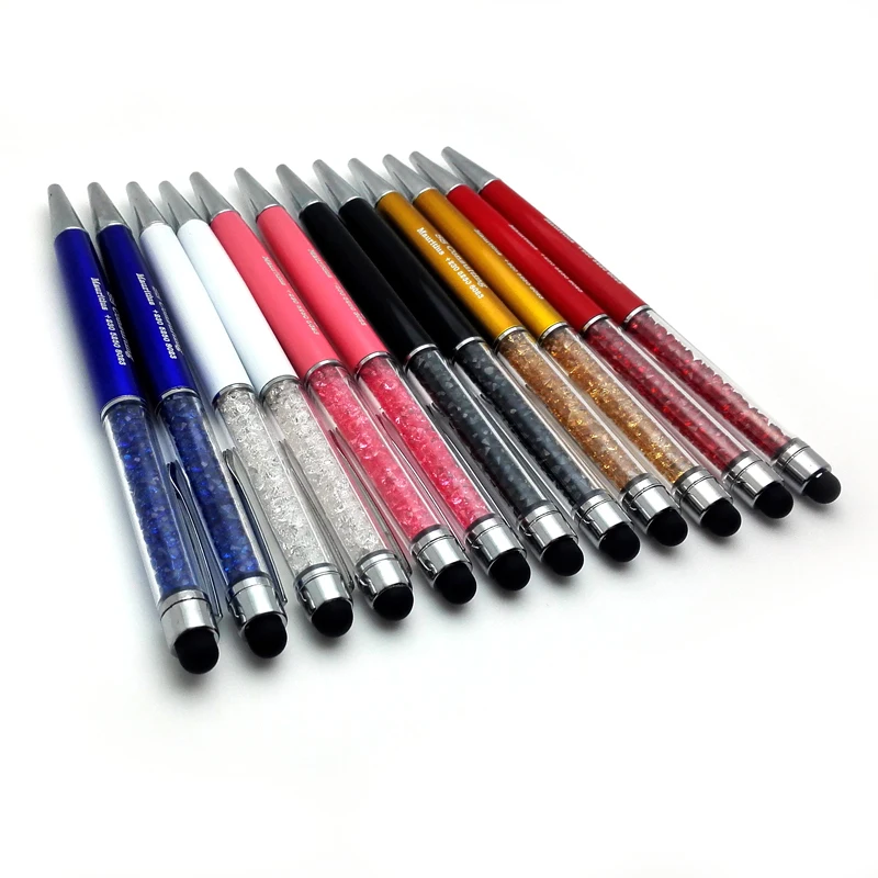 100pcs/lot smart phone screen touch diamond pen laser engraved with your logo customize wedding favors | Компьютеры и офис
