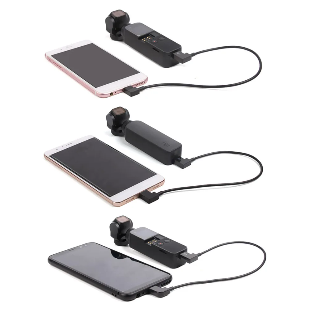 New 30cm Data Cable for DJI OSMO POCKET Handheld Gimbal Type-C to Micro-USB/Type-C/for Extension Cord iPhone Huawei | Электроника