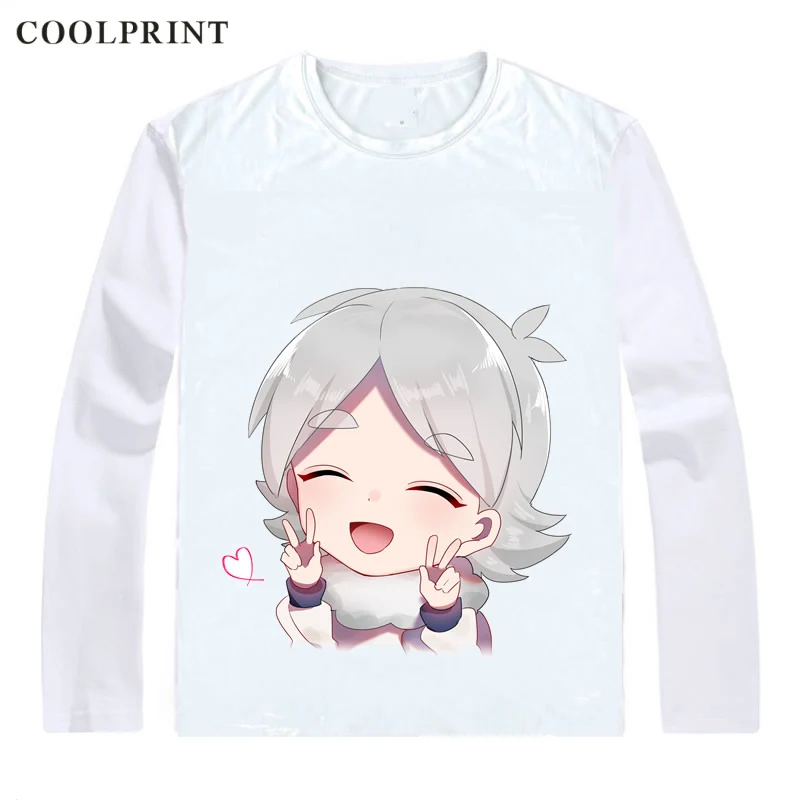Мужская футболка Coolprint Fubuki Shirou повседневная Винтажная с длинным рукавом и