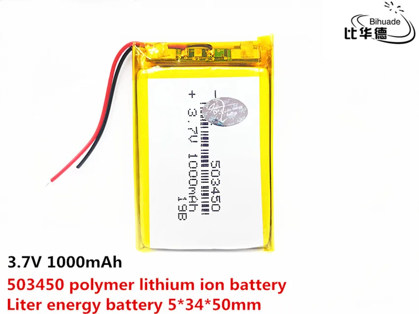 Литий полимерная аккумуляторная батарея 3 7 в 1000 мАч 503450 литий ионная Lipo cells для
