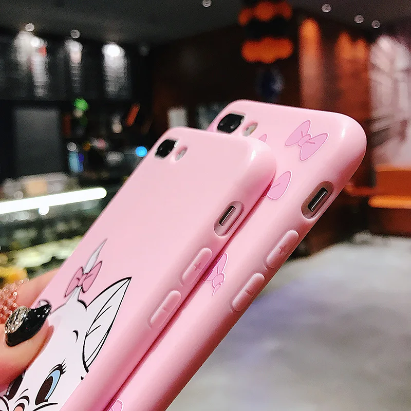Kerzzil Cute Cartoon Marie Cat Phone Case For iPhone X XR XS MAX Soft TPU Back Cover for 6 6S 7 8 Plus Silicone Cases |