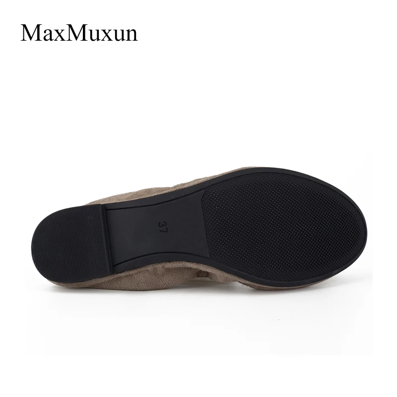 Женские складывающиеся балетки Maxmuxun черные эластичные с бантом вечерние туфли
