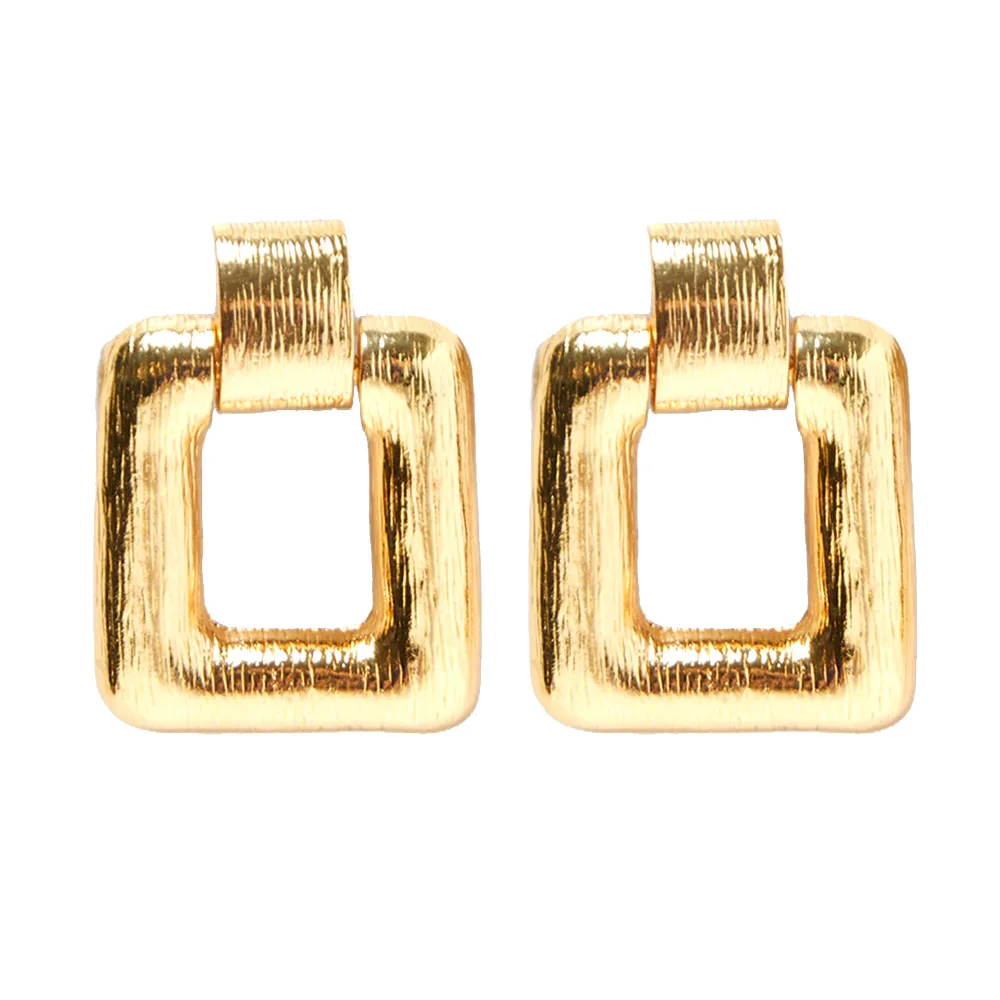 G 4.5x3.3 cm AOMU, новинка, золотые, металлические, разноцветные, в форме капли воды, геометрические серьги для женщин, свадебные, вечерние, винтажные, висячие, подарки, пляжные ювелирные изделия, бижутерия - Окраска металла: G 4.5x3.3 cm