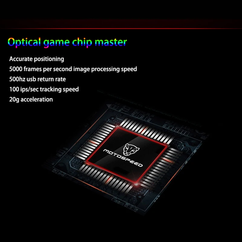 Motospeed V80 RGB профессиональная игровая геймерская мышь 5000 DPI USB компьютерная