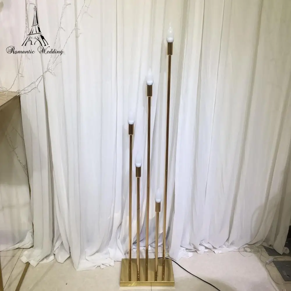 6 шт./лот великолепные пять столбы света с Зарядное устройство Свадебный золото
