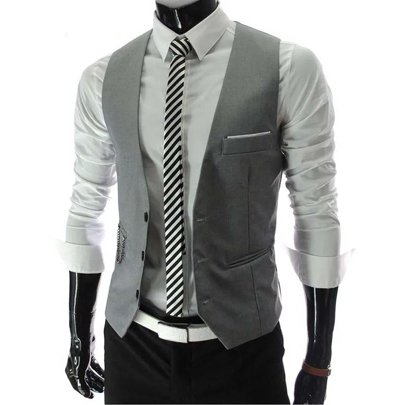 Новая мода корейский стиль мужской костюм жилет Блейзер Повседневный тонкий