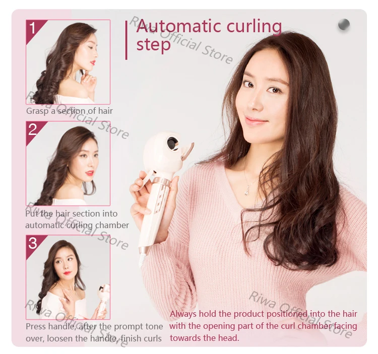 RIWA 3 в 1 Hair Styler Автоматическая Бигуди Волосы Выпрямитель 1600 Вт Фен Парикмахерские Инструменты Магия Керлинг Палочка RC-7506