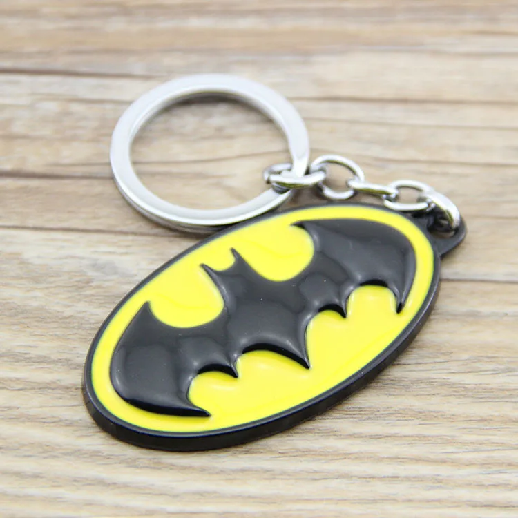 Классические брелки с логотипом Бэтмена из сплава цинка Подвесные Брелки