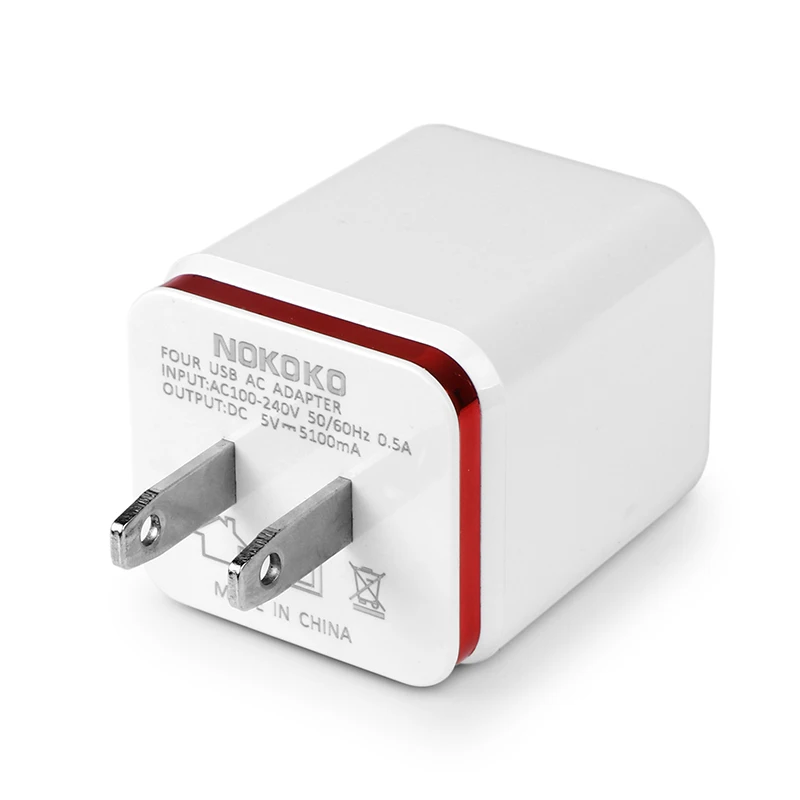 Зарядное устройство US Plug или EU Plug 5.1A универсальное 4 порта USB настенное зарядное устройство адаптер для путешествий для iPhone samsung iPad для Android зарядное устройство