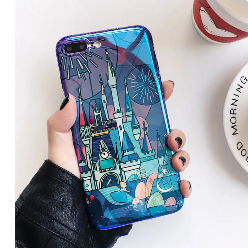 19 Blu-Ray Colorful Pattern Flower Phone Case For iPhone X 6 6S 7 8 Plus Fashion Glossy Planet Universe Series Back Cover - Color: 19