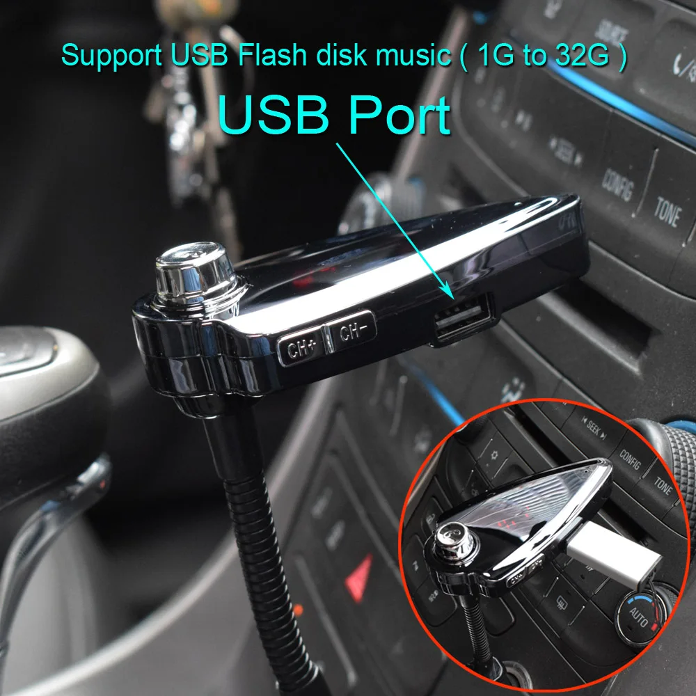 Комплект громкой связи AGETUNR для автомобиля Bluetooth fm передатчик mp3 плеер 5 в 2 1 А USB