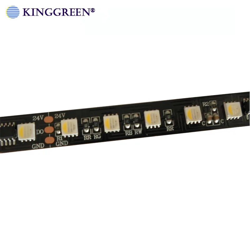 Высокий CRI> 90 цветов Регулируемый DC12V/24 V 5050 RGBWW/CW 4 в 1 светодиодный гибкий свет 60 светодиодный/м с черной печатной платой