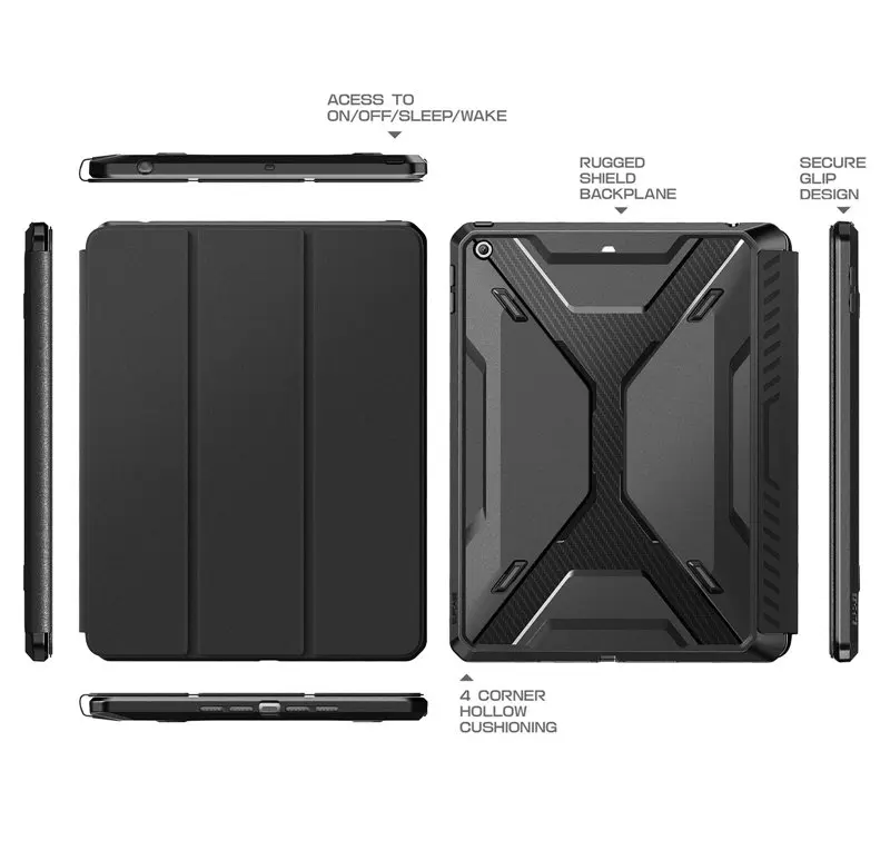 Совместим с ручкой Apple для iPad 9,7 чехол(/) тонкий трехслойный Чехол-книжка с функцией автоматического сна/пробуждения, встроенная защита экрана