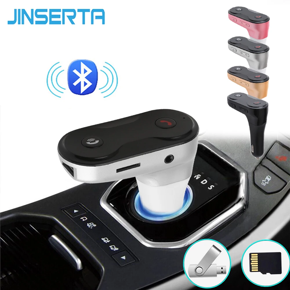 Беспроводной FM трансмиттер JINSERTAR модулятор Bluetooth автомобильный комплект громкой