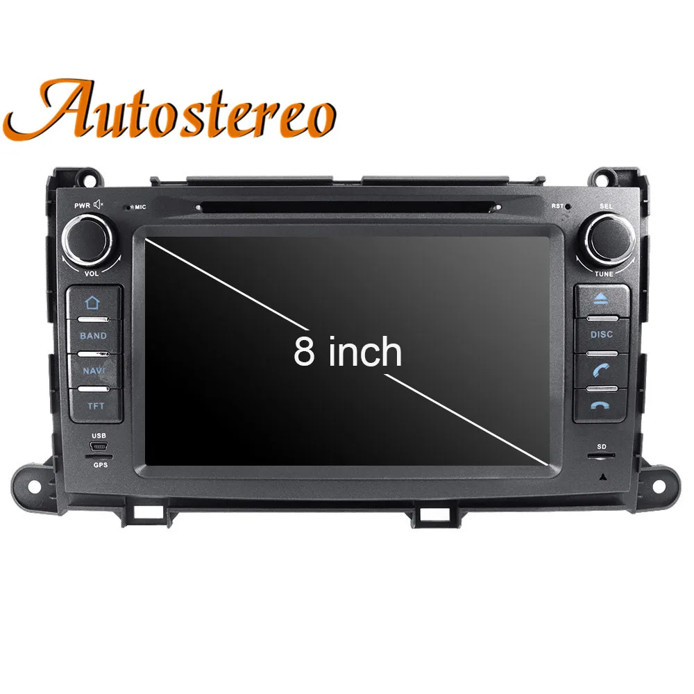 Android 8 Автомобильный gps автомобильный dvd плеер с навигацией плеер для Toyota Sienna 2009+ 4 Гб ram PX5 Радио Лента мультимедиа плеер головное устройство