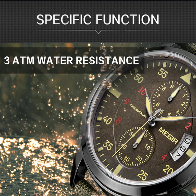 2017 Мужские часы Megir лучшие мужские наручные | Наручные