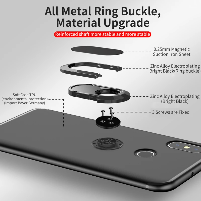 Чехол MI 6 для Xiaomi mi 8 SE чехол MI8 mi6 с кольцом на палец магнитный держатель телефона