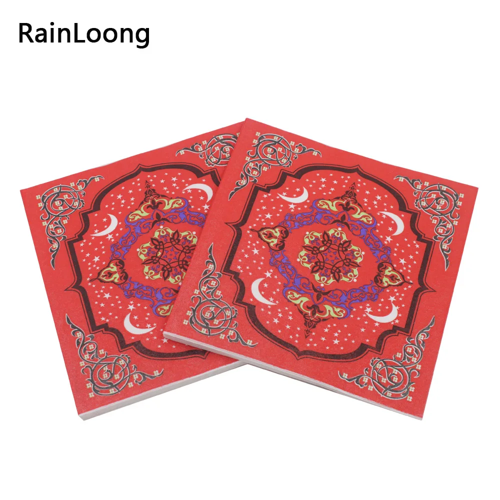 [RainLoong] печатная идентификация al Fitr Eid Mubarak бумажная салфетка для искусственных