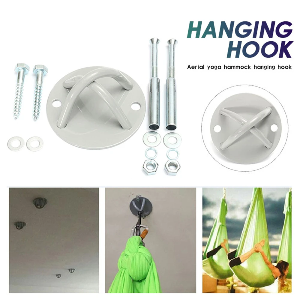 

4 Screws Reinforce Resistant Band Pull Rope Fitness Hanging Training Strap Ceiling Hook Plate Aerial Yoga Hammock Hanging Plates