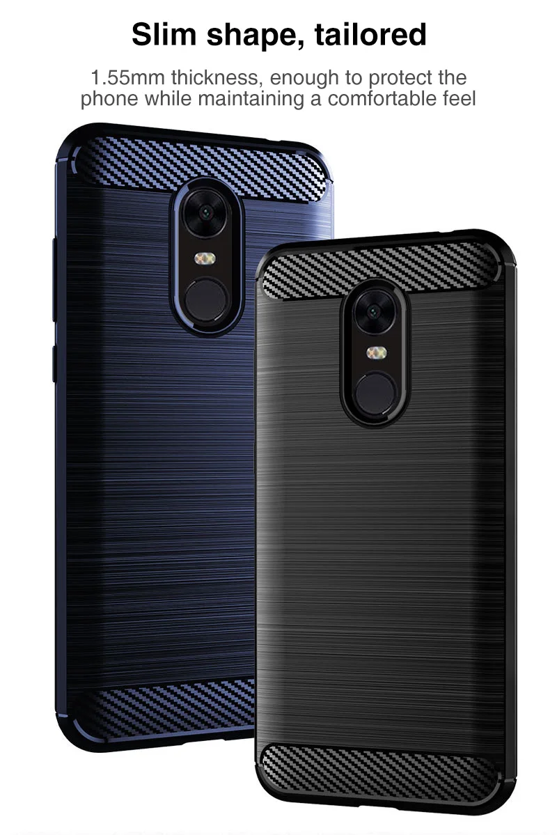 Для Xiaomi Redmi 5 Plus чехол матовый Силиконовый мягкий Задняя накладка чехла из ТПУ для