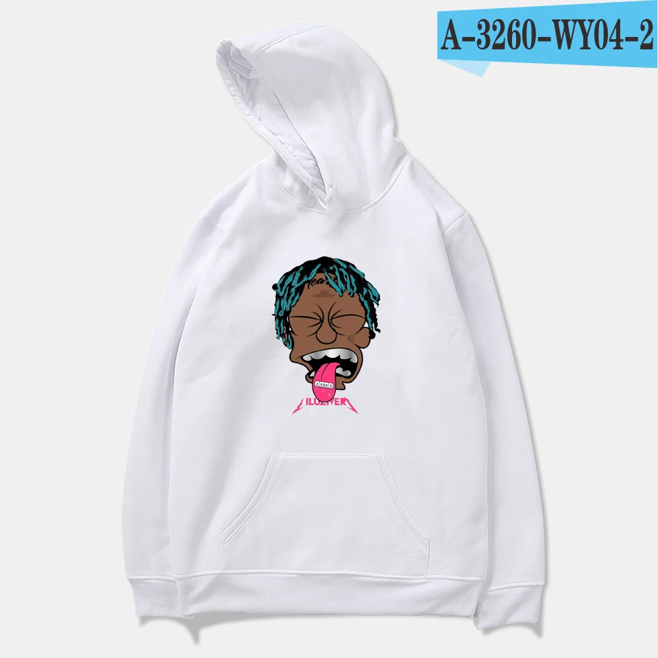 Lil Uzi Vert, спортивный костюм, свободная толстовка с капюшоном, новинка, Европейский стиль, уличная мода, крутая, размера плюс, больше размера, d, толстовка, длинная - Цвет: white
