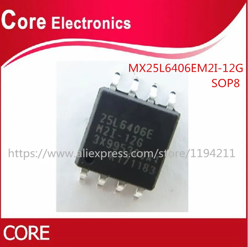 5 шт./лот MX25L6406EM2I 12G 25L6406E MX25L6406E FLASH Drive 64 Мбит 86 МГц 8SOP|Интегральные схемы| |