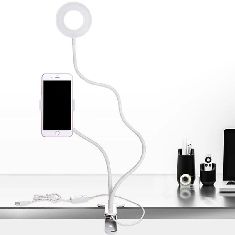 USB светодиодный Настольный светильник 360 градусов лампа для фотосъемки Селфи