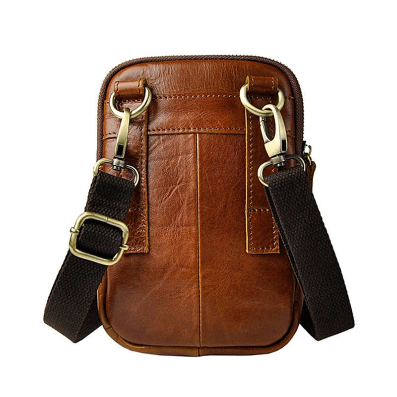 Мужские сумки мессенджеры из натуральной кожи с воском через плечо винтажная