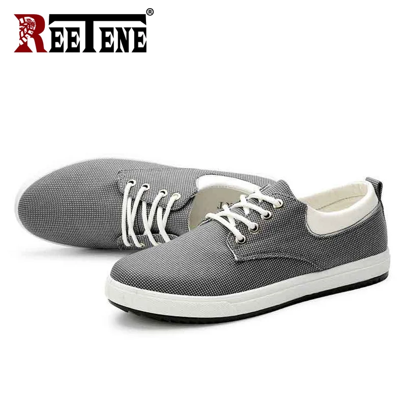 REETENE 2019 New Men Running Shoes Sports Comfortable Casual Mens Canvas For Lace-Up Flats Male Big Size 45 | Обувь