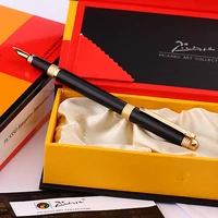 picasso pimio 909 high quality goldsilver clip black fountain pen iraurita nib metal gift ink pens writing stationery with box