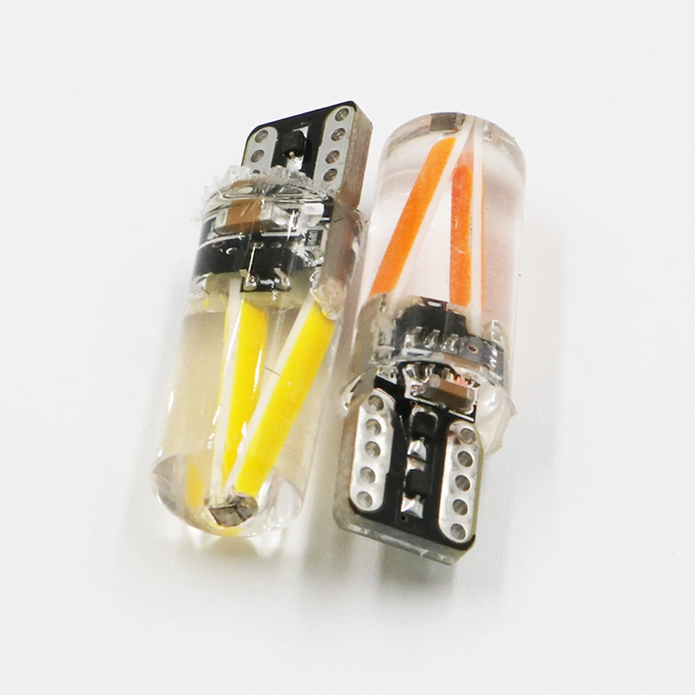 YSY 1 шт. силиконовый T10 LED W5W 194 168 CAN шина COB накаливания автомобильная лампа для