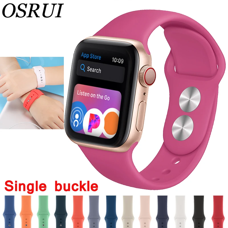 Ремешок для Apple watch band 42 мм 38 силиконовый correas iwatch series 4 3 2 44 40 спортивный ремешок
