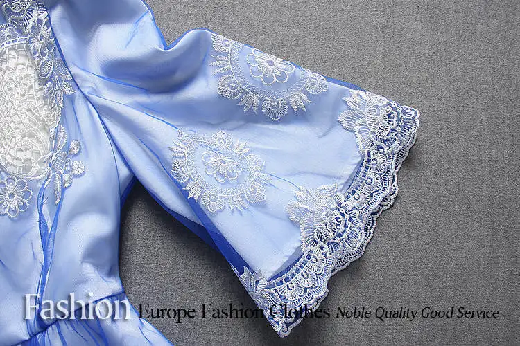 Desigual Vintage Ladies Party Dresses Women Summer Dress 2014 Embroidery Lace Vestidos Casual Free Shipping | Женская одежда