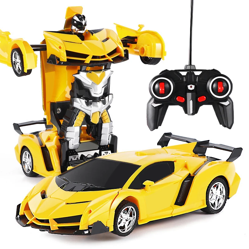 YETAA Electric RC Car Sports Shock Resistant Transformation Robot Toy Remote Control Deformation Robots Children Gift | Игрушки и хобби