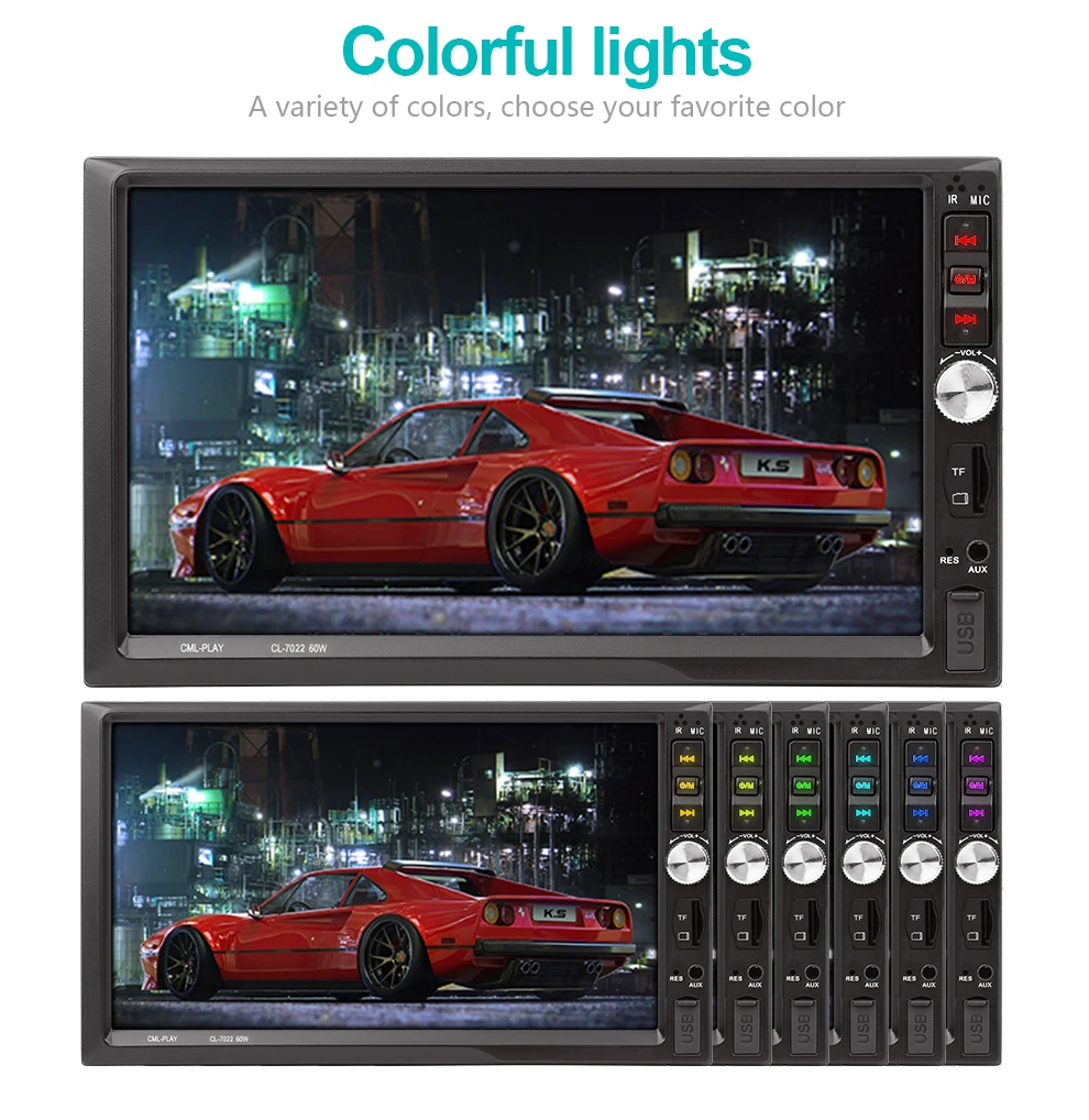 2 din автомобильное радио 7 "HD Авторадио Мультимедиа MP5 плеер Bluetooth 2din